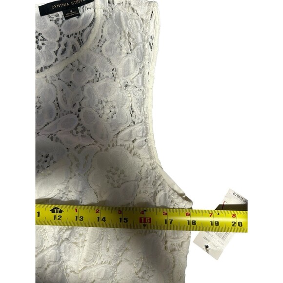 Cynthia Steffe White Kennedy Lace Sheath Dress size 12 NWT - Picture 6 of 8
